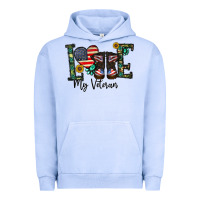 Pigment Grape Ice love my veteran Urban Hoodie - CowhideDigitalArt