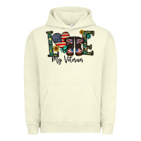Pigment Pistachio love my veteran Urban Hoodie - CowhideDigitalArt