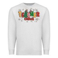 Oatmeal Heather teacher claus Premium Sweatshirt - MaliasSmallBusiness