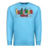 Ocean Blue teacher claus Premium Sweatshirt - MaliasSmallBusiness