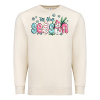 Sandshell tis the season snowman and christmas cake Premium Sweatshirt - MaliasSmallBusiness