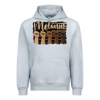 Heather Grey melanin american flag Urban Hoodie - HRA Design Shop
