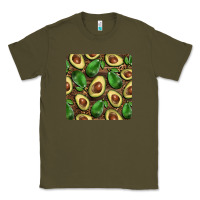 Army Green avocados with wood and leopard background mug  coaster Classic Tee - BarkalooDesign