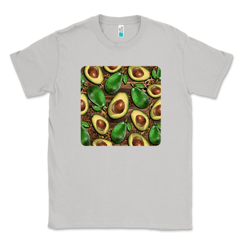 Avocados With Wood And Leopard Background Mug  Coaster Classic Tee by BarkalooDesign | Teevron