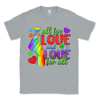 Heather Grey Western All For Love And Love For All Classic Tee - BundleAndBundleShop