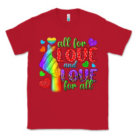 Red Western All For Love And Love For All Classic Tee - BundleAndBundleShop