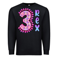 Black 3 rex pink dinosaur Premium Sweatshirt - MaliasSmallBusiness