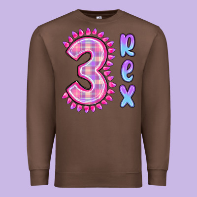 Premium Sweatshirt 3 rex pink dinosaur