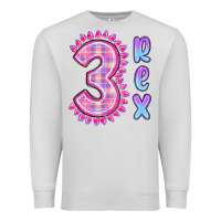 Dove Grey 3 rex pink dinosaur Premium Sweatshirt - MaliasSmallBusiness