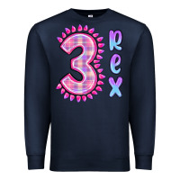 Navy 3 rex pink dinosaur Premium Sweatshirt - MaliasSmallBusiness