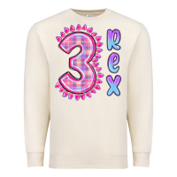 Sandshell 3 rex pink dinosaur Premium Sweatshirt - MaliasSmallBusiness