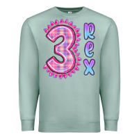 Seafoam 3 rex pink dinosaur Premium Sweatshirt - MaliasSmallBusiness
