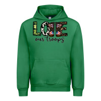 Emerald love our troops Urban Hoodie - CowhideDigitalArt