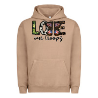 Pigment Burro love our troops Urban Hoodie - CowhideDigitalArt