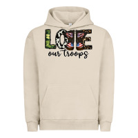 Pigment French Oak love our troops Urban Hoodie - CowhideDigitalArt