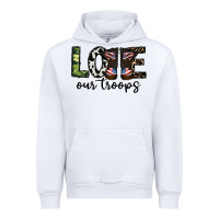 White love our troops Urban Hoodie - CowhideDigitalArt
