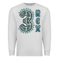 Dove Grey 3 rex green dinosaur Premium Sweatshirt - MaliasSmallBusiness