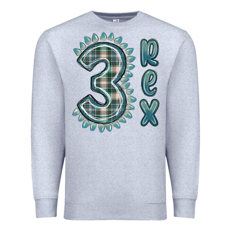 3 Rex Green Dinosaur Premium Sweatshirt by MaliasSmallBusiness | Teevron