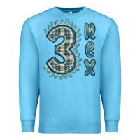 Ocean Blue 3 rex green dinosaur Premium Sweatshirt - MaliasSmallBusiness