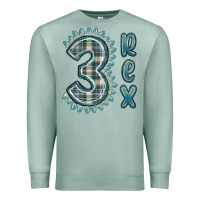 Seafoam 3 rex green dinosaur Premium Sweatshirt - MaliasSmallBusiness