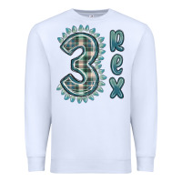 White 3 rex green dinosaur Premium Sweatshirt - MaliasSmallBusiness