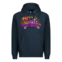 Navy mardi gras truck Premium Hoodie - FaDigitalArtStudio
