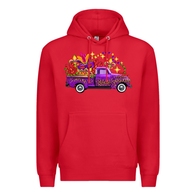 Mardi Gras Truck Premium Hoodie by FaDigitalArtStudio | Teevron