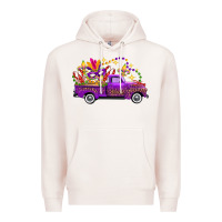 Pale Pink mardi gras truck Premium Hoodie - FaDigitalArtStudio