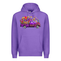 Purple mardi gras truck Premium Hoodie - FaDigitalArtStudio