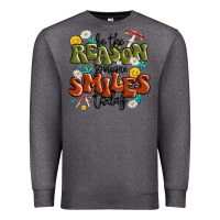 Charcoal Heather be the reason someone smiles today Premium Sweatshirt - MaliasSmallBusiness