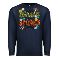 Navy be the reason someone smiles today Premium Sweatshirt - MaliasSmallBusiness