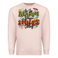 Pale Pink be the reason someone smiles today Premium Sweatshirt - MaliasSmallBusiness