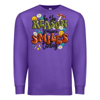Purple be the reason someone smiles today Premium Sweatshirt - MaliasSmallBusiness