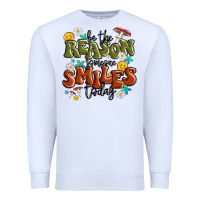 White be the reason someone smiles today Premium Sweatshirt - MaliasSmallBusiness