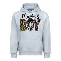 Heather Grey mama's boy Urban Hoodie - CowhideDigitalArt