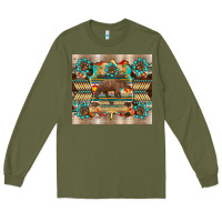 Army Green bear native animal  pelt  tumbler Long Sleeve Tee - BarkalooDesign