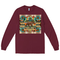 Burgundy bear native animal  pelt  tumbler Long Sleeve Tee - BarkalooDesign