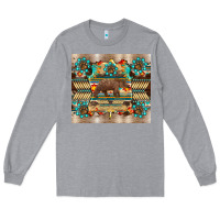 Heather Grey bear native animal  pelt  tumbler Long Sleeve Tee - BarkalooDesign