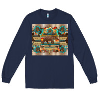 Navy bear native animal  pelt  tumbler Long Sleeve Tee - BarkalooDesign