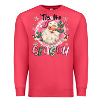 Cardinal pink santa 'tis the season Premium Sweatshirt - MaliasSmallBusiness