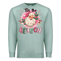 Seafoam pink santa 'tis the season Premium Sweatshirt - MaliasSmallBusiness