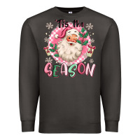 Smoke pink santa 'tis the season Premium Sweatshirt - MaliasSmallBusiness