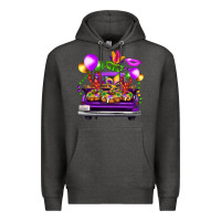 Charcoal Heather mardi gras farm truck Premium Hoodie - FaDigitalArtStudio
