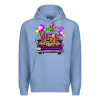 Colony Blue mardi gras farm truck Premium Hoodie - FaDigitalArtStudio