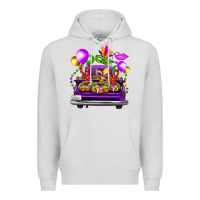 Dove Grey mardi gras farm truck Premium Hoodie - FaDigitalArtStudio