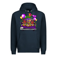 Navy mardi gras farm truck Premium Hoodie - FaDigitalArtStudio