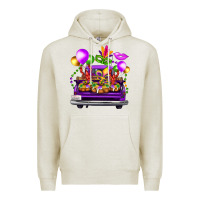Oatmeal Heather mardi gras farm truck Premium Hoodie - FaDigitalArtStudio