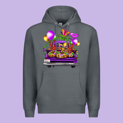 Mardi Gras Farm Truck Premium Hoodie Designed By Fadigitalartstudio