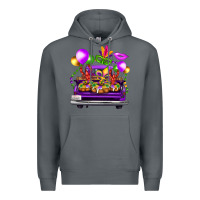 Rock mardi gras farm truck Premium Hoodie - FaDigitalArtStudio
