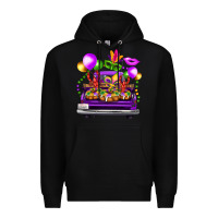 Black mardi gras farm truck Premium Hoodie - FaDigitalArtStudio